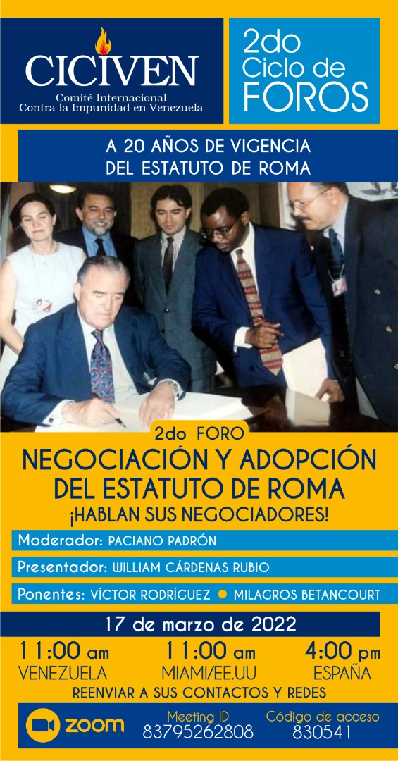 Negociación y adopción del Estatuto de Roma, segundo foro de Ciciven